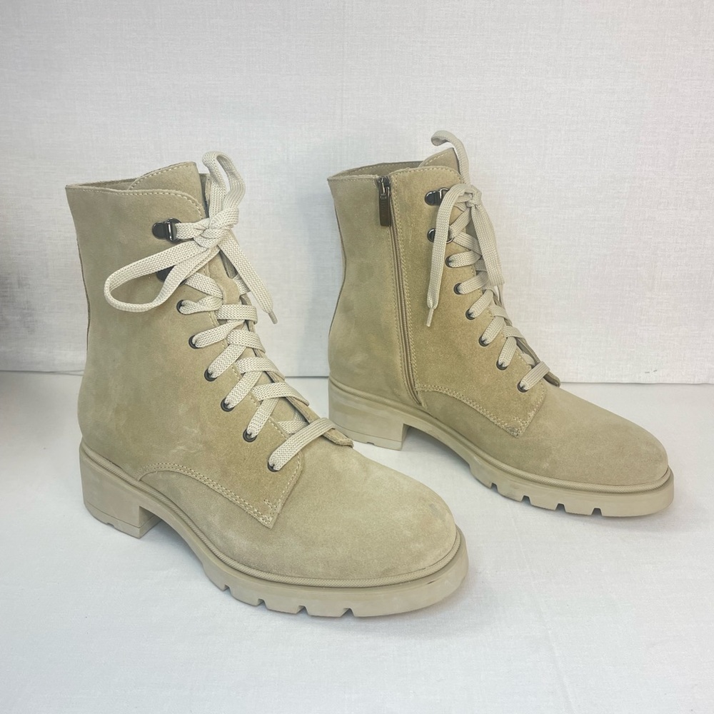 La Canadienne Women Sabel Waterproof
Suede Sand Combat Boots 6.5 M (D 460) - Picture 8 of 15